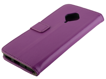 Synthetic Leather Wallet Case with Stand for vivo S1 Pro - Purple Leather Wallet Case