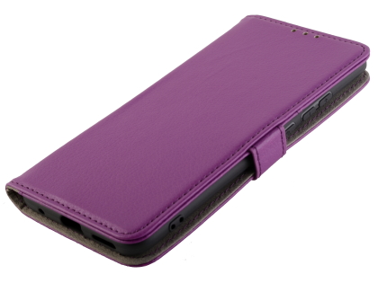 Synthetic Leather Wallet Case with Stand for vivo S1 Pro - Purple