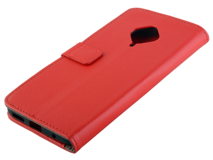 Synthetic Leather Wallet Case with Stand for vivo S1 Pro - Red Leather Wallet Case