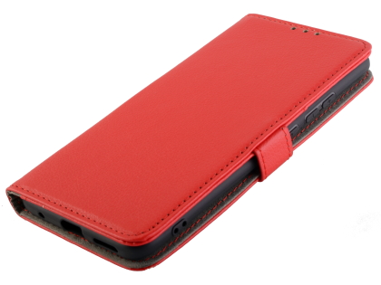 Synthetic Leather Wallet Case with Stand for vivo S1 Pro - Red