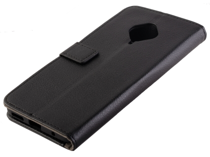 Synthetic Leather Wallet Case with Stand for vivo S1 Pro - Black Leather Wallet Case
