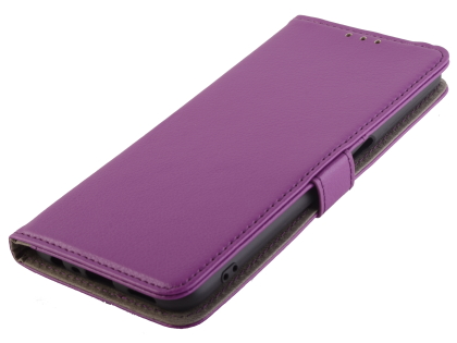Synthetic Leather Wallet Case with Stand for OPPO A52 - Purple