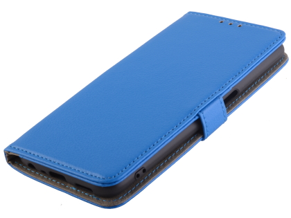 Synthetic Leather Wallet Case with Stand for OPPO A72 - Blue