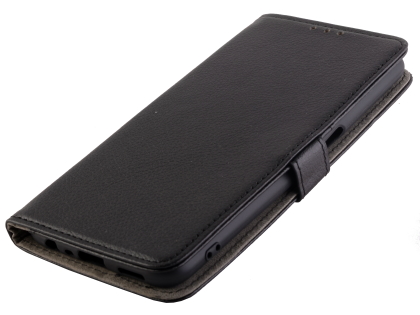 Synthetic Leather Wallet Case with Stand for OPPO A72 - Black