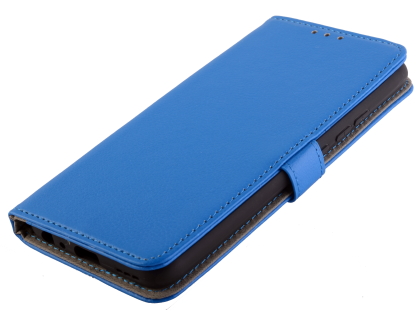 Synthetic Leather Wallet Case with Stand for vivo Y30 - Blue