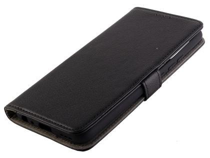 Synthetic Leather Wallet Case with Stand for vivo Y30 - Black