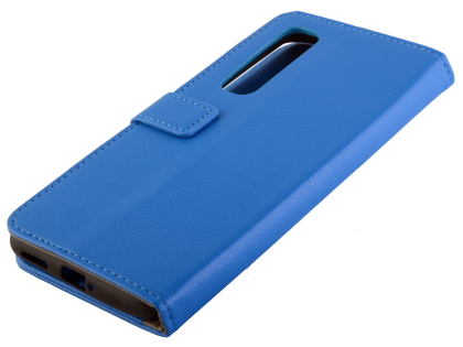 Synthetic Leather Wallet Case with Stand for OPPO Find X2 Pro - Blue Leather Wallet Case