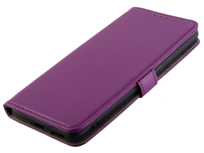 Synthetic Leather Wallet Case with Stand for OPPO Find X2 Pro - Purple