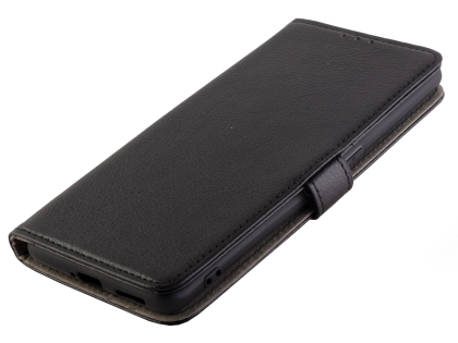 Synthetic Leather Wallet Case with Stand for OPPO Find X2 Pro - Black