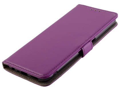 Synthetic Leather Wallet Case with Stand for OPPO RealMe 6 - Purple
