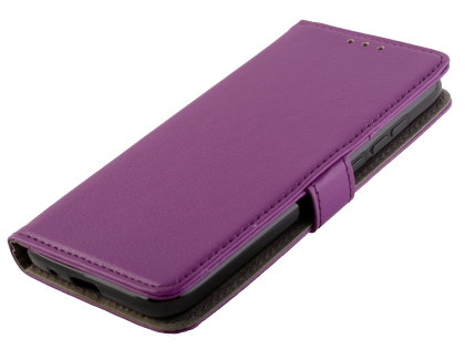 Synthetic Leather Wallet Case with Stand for Nokia 1.3 - Purple