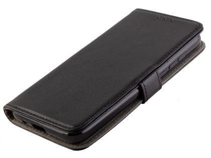 Synthetic Leather Wallet Case with Stand for Nokia 1.3 - Black