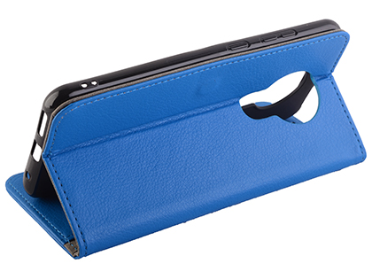 Synthetic Leather Wallet Case with Stand for Nokia 5.3 - Blue