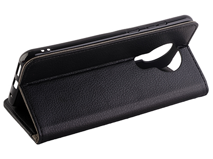 Synthetic Leather Wallet Case with Stand for Nokia 5.3 - Black