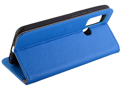 Synthetic Leather Wallet Case with Stand for vivo Y30 - Blue