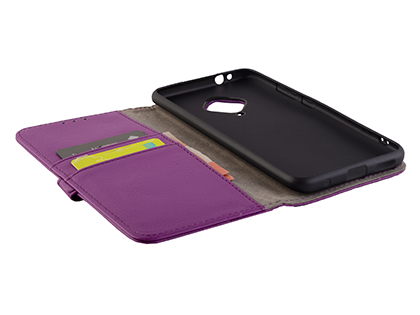 Synthetic Leather Wallet Case with Stand for vivo S1 Pro - Purple