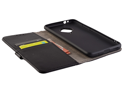Synthetic Leather Wallet Case with Stand for vivo S1 Pro - Black