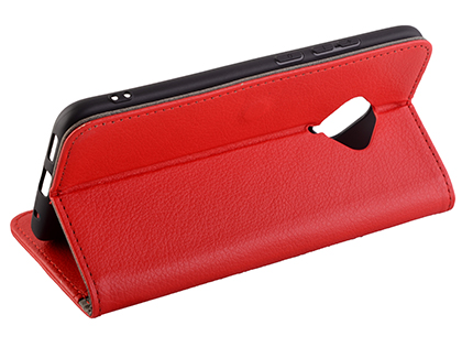Synthetic Leather Wallet Case with Stand for vivo S1 Pro - Red