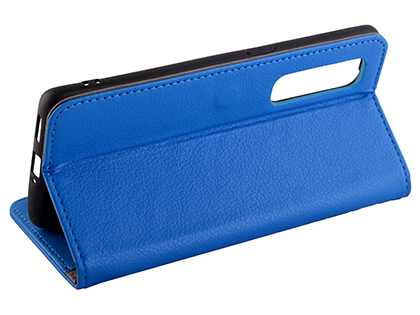 Synthetic Leather Wallet Case with Stand for OPPO Find X2 Pro - Blue