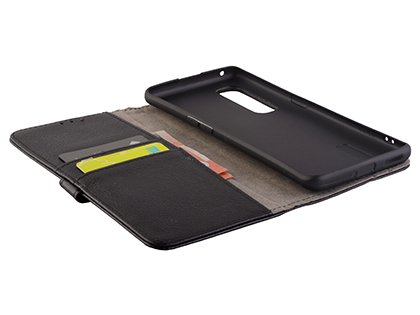Synthetic Leather Wallet Case with Stand for OPPO Find X2 Pro - Black
