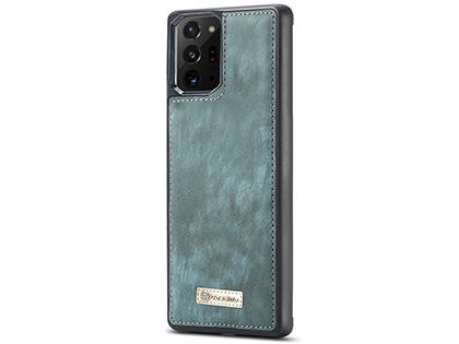 CaseMe 2-in-1 Synthetic Leather Wallet Case for Samsung Galaxy Note20 Ultra - Teal/Ash