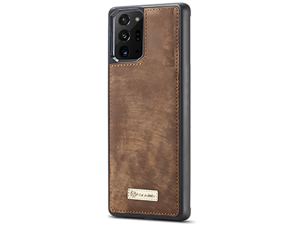 CaseMe 2-in-1 Synthetic Leather Wallet Case for Samsung Galaxy Note20 Ultra - Beige/Tan