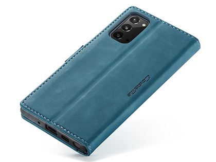CaseMe Slim Synthetic Leather Wallet Case with Stand for Samsung Galaxy Note20 - Teal