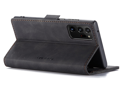 CaseMe Slim Synthetic Leather Wallet Case with Stand for Samsung Galaxy Note20 Ultra - Charcoal