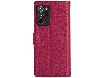 Premium Leather Wallet Case for Samsung Galaxy Note20 - Pink Leather Wallet Case