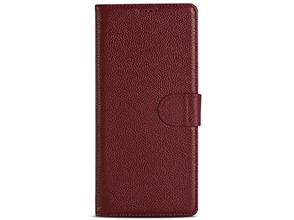 Premium Leather Wallet Case for Samsung Galaxy Note20 - Rosewood