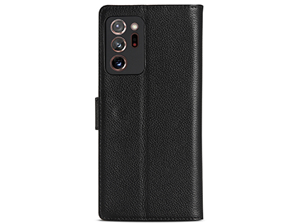 Premium Leather Wallet Case for Samsung Galaxy Note20 - Black Leather Wallet Case