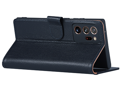 Premium Leather Wallet Case for Samsung Galaxy Note20 - Midnight Blue