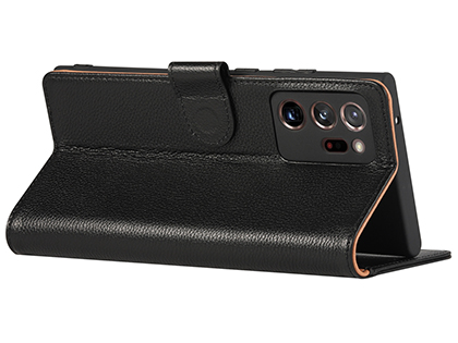 Premium Leather Wallet Case for Samsung Galaxy Note20 - Black