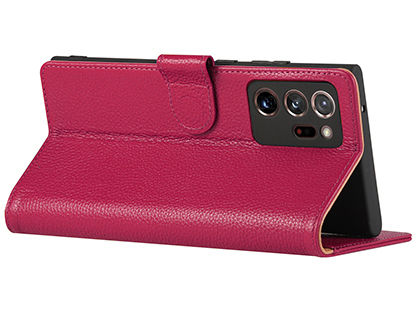 Premium Leather Wallet Case for Samsung Galaxy Note20 - Pink