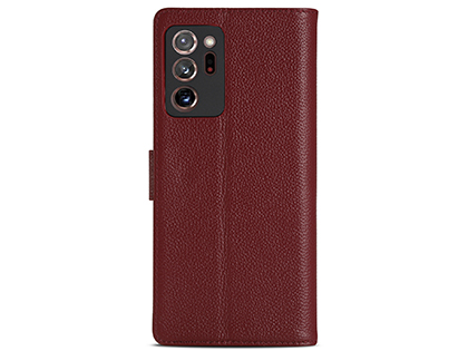 Premium Leather Wallet Case for Samsung Galaxy Note20 Ultra - Rosewood
