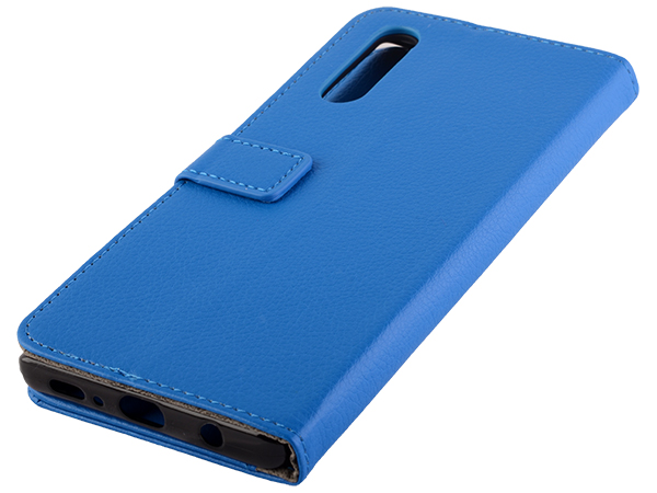 Synthetic Leather Wallet Case with Stand for LG Velvet - Blue Leather Wallet Case