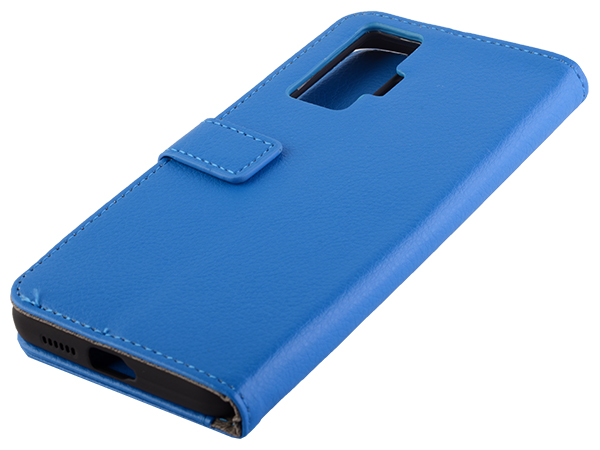 Synthetic Leather Wallet Case with Stand for vivo X50 Pro - Blue Leather Wallet Case
