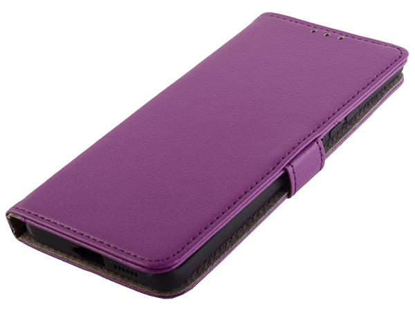 Synthetic Leather Wallet Case with Stand for vivo X50 Pro - Purple
