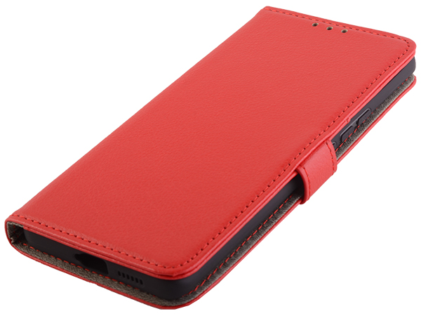 Synthetic Leather Wallet Case with Stand for vivo X50 Pro - Red