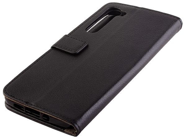 Synthetic Leather Wallet Case with Stand for Motorola Edge - Black Leather Wallet Case
