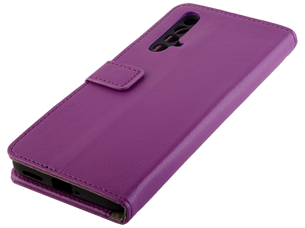 Synthetic Leather Wallet Case with Stand for OPPO RealMe X3 SuperZoom - Purple Leather Wallet Case