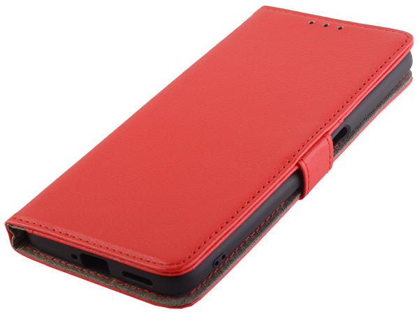 Synthetic Leather Wallet Case with Stand for OPPO RealMe X3 SuperZoom - Red