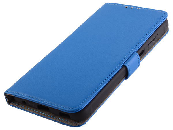 Synthetic Leather Wallet Case with Stand for Samsung Galaxy XCover Pro - Blue