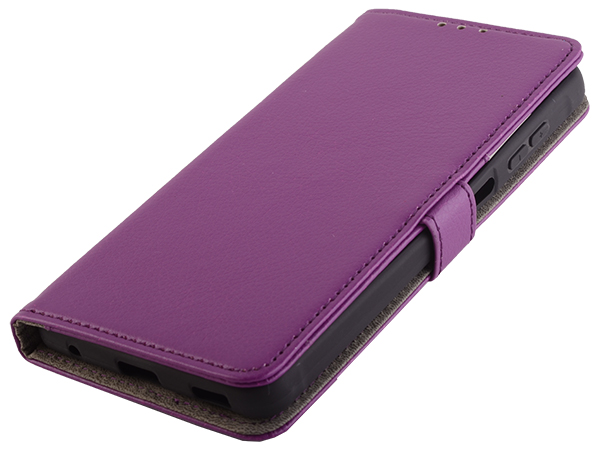 Synthetic Leather Wallet Case with Stand for Samsung Galaxy XCover Pro - Purple