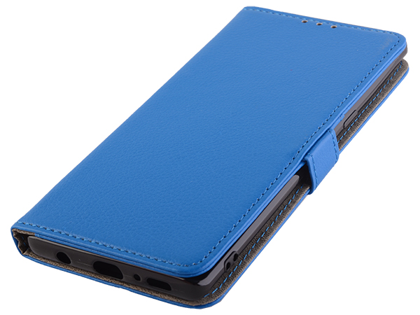 Synthetic Leather Wallet Case with Stand for LG Velvet - Blue