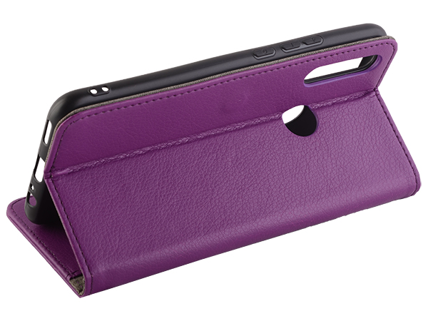 Slim Synthetic Leather Wallet Case with Stand for Huawei Y9 Prime (2019) - Purple