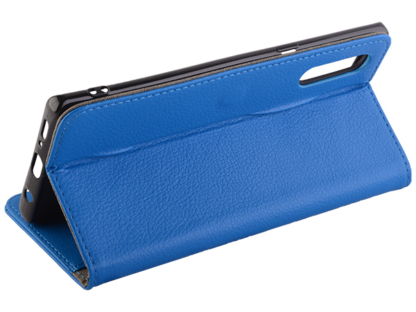 Synthetic Leather Wallet Case with Stand for LG Velvet - Blue