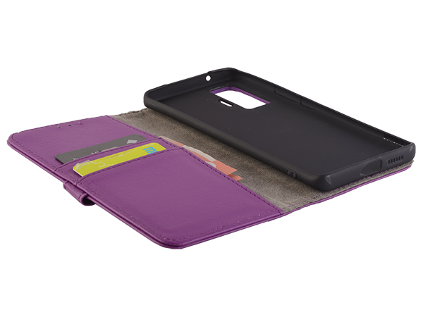 Synthetic Leather Wallet Case with Stand for vivo X50 Pro - Purple