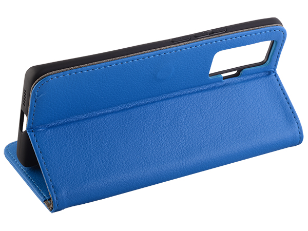 Synthetic Leather Wallet Case with Stand for vivo X50 Pro - Blue