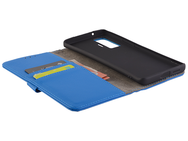 Synthetic Leather Wallet Case with Stand for vivo X50 Pro - Blue